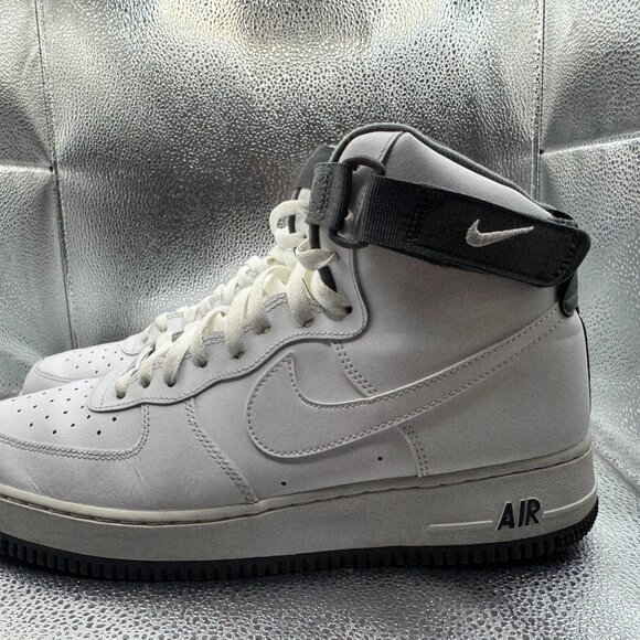 Size 12 Nike Air‎ Force 1 High Charcoal-White Mens Basketball Shoes CD0910-100 - Picture 4 of 12